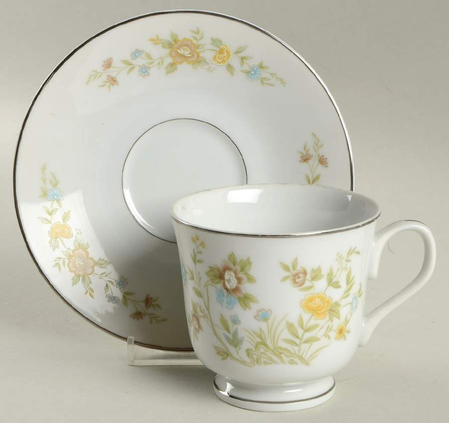 Westbury Footed Cup & Saucer Set by Four Crown-1