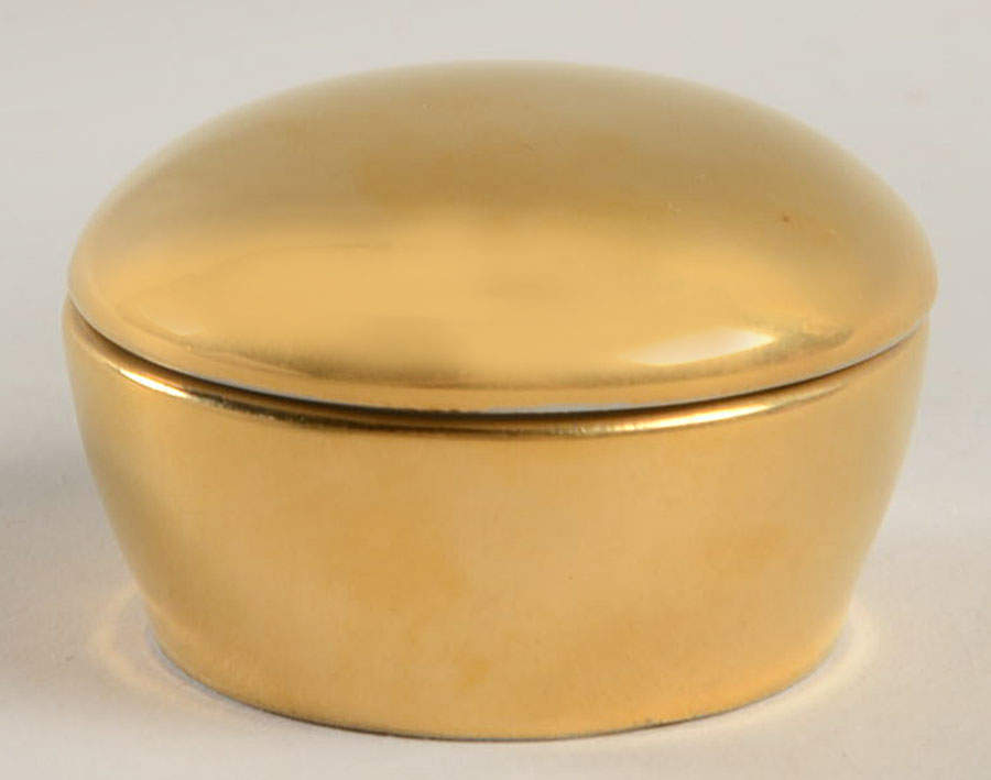 Gold Pill Box by Fitz & Floyd-1