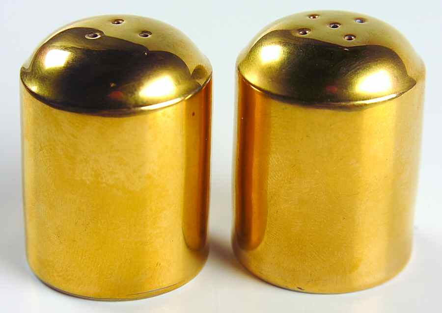 Gold Individual Salt & Pepper Set by Fitz & Floyd-1