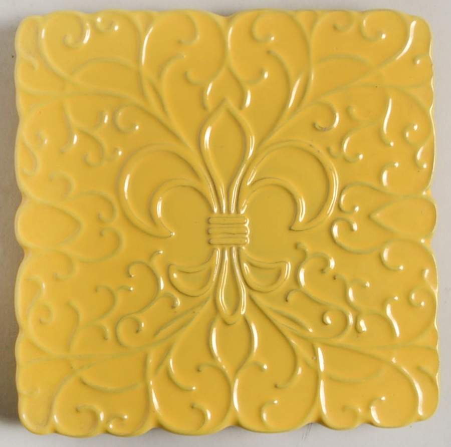 Plainsman Autumn Yellow Trivet by Frankoma-1
