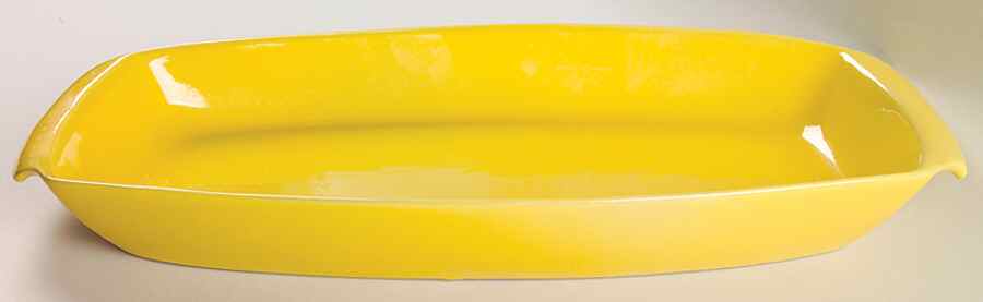 Plainsman Autumn Yellow 15" Oval Serving Platter by Frankoma-1