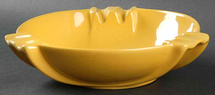 Plainsman Autumn Yellow 7" Ashtray by Frankoma-1