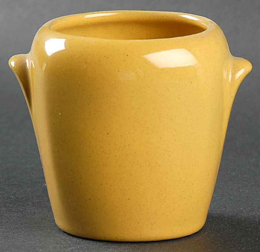 Plainsman Autumn Yellow Mini Open Sugar Bowl by Frankoma-1
