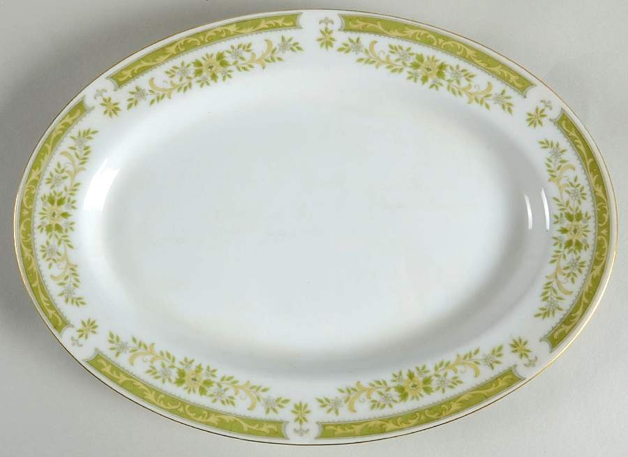 Noblesse 12" Oval Serving Platter by Fine China of Japan-1