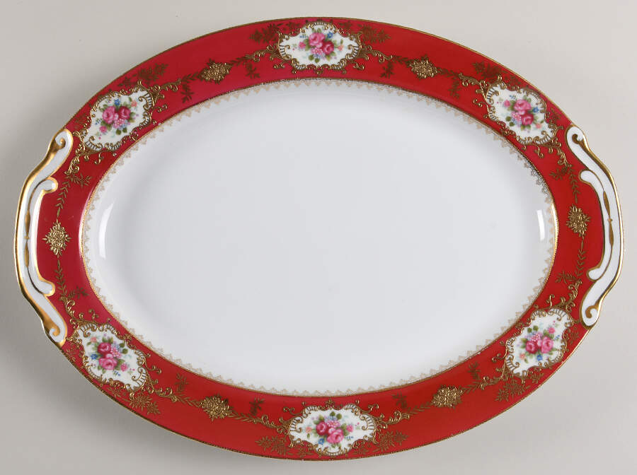 FUK15 16" Oval Serving Platter by Fukagawa-1