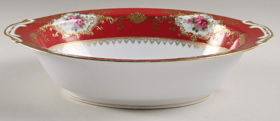 FUK15 10" Oval Vegetable Bowl by Fukagawa-1