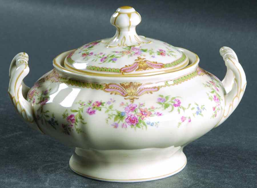 Aida (Mustard Trim) Sugar Bowl & Lid by Franconia-Krautheim & Adelburg-1