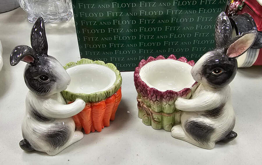 Kensington Rabbit Figural Egg Cup by Fitz & Floyd-1