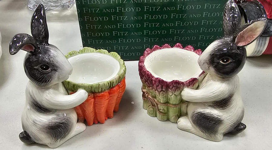 Kensington Rabbit Figural Egg Cup by Fitz & Floyd-1