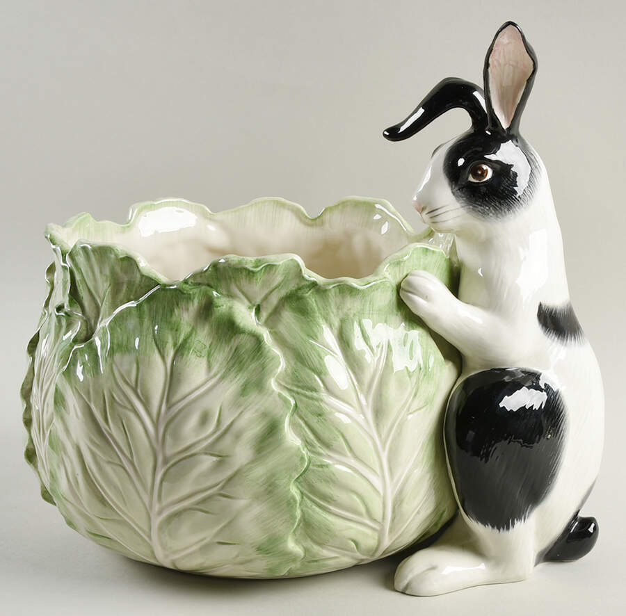 Kensington Rabbit Large Cachepot by Fitz & Floyd-1