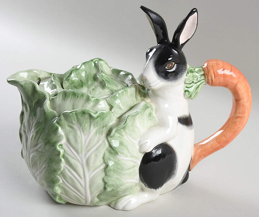 Kensington Rabbit Teapot & Lid by Fitz & Floyd-1