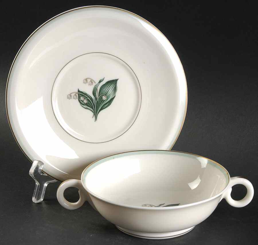 FRL5 Footed Cream Soup Bowl & Saucer Set by Lunning, Frederik-1