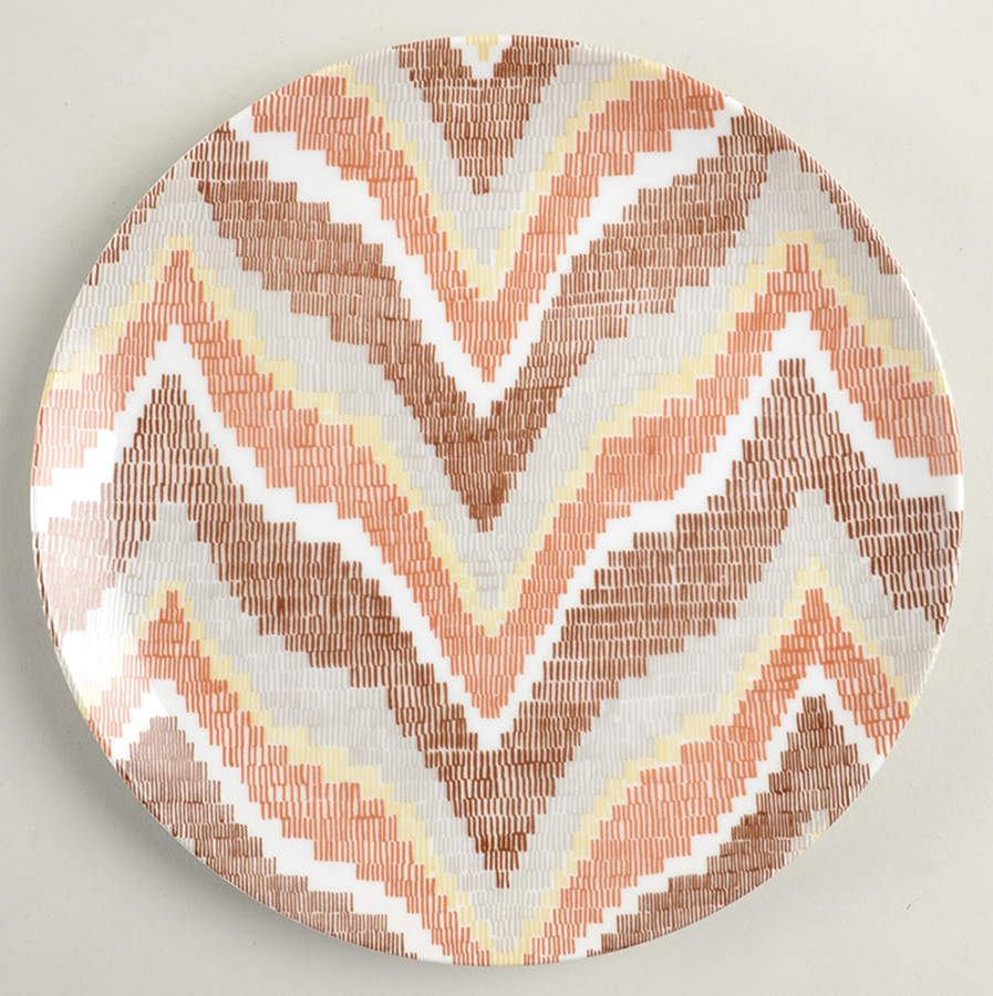 Flame Stitch Salad Plate by Fitz & Floyd-1