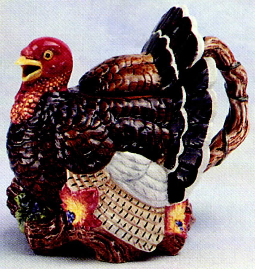 Harvest Fowl Teapot & Lid by Fitz & Floyd-1