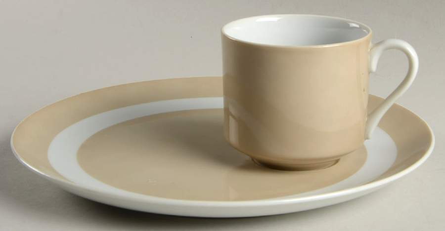 La Ronde Fawn Brown Snack Plate & Cup Set by Fitz & Floyd-1