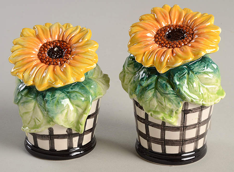 Country Sunflower Salt & Pepper Set by Fitz & Floyd-1