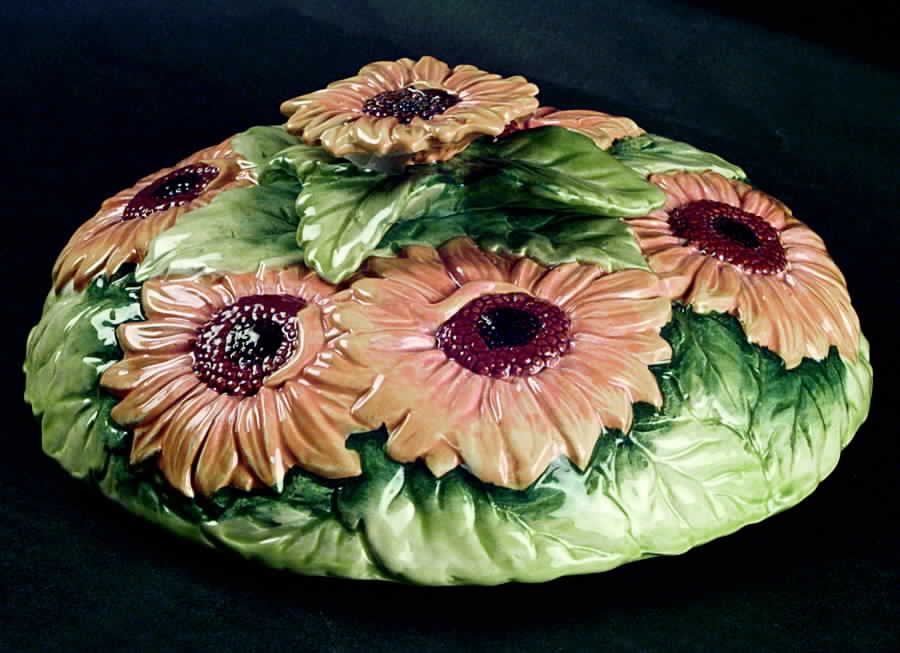 Country Sunflower Lid for Pancake Dish by Fitz & Floyd-1