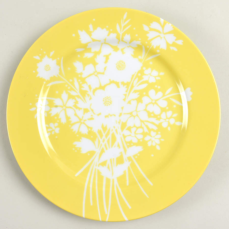 Silhouette Bouquet Yellow Luncheon Plate by Fitz & Floyd-1