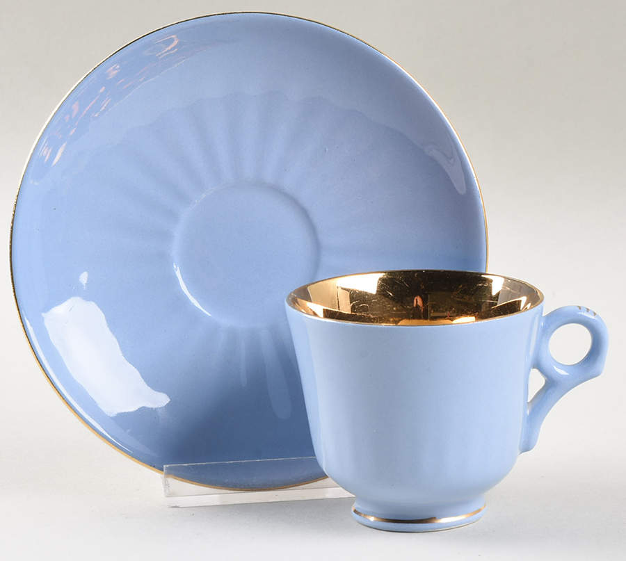FIG2 Footed Demitasse Cup & Saucer Set by Figgjo (Norway)-1