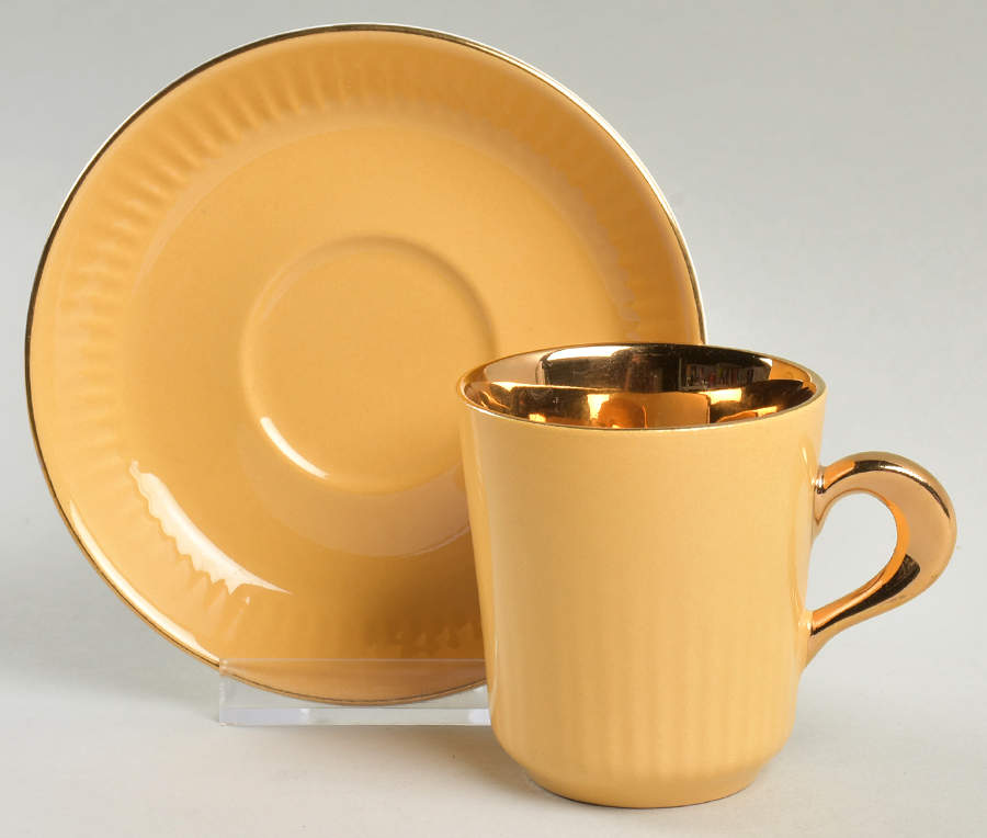 FIG2 Flat Demitasse Cup & Saucer Set by Figgjo (Norway)-1
