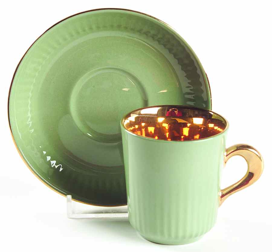 FIG2 Flat Demitasse Cup & Saucer Set by Figgjo (Norway)-1