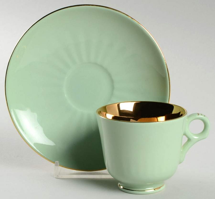 FIG2 Footed Demitasse Cup & Saucer Set by Figgjo (Norway)-1