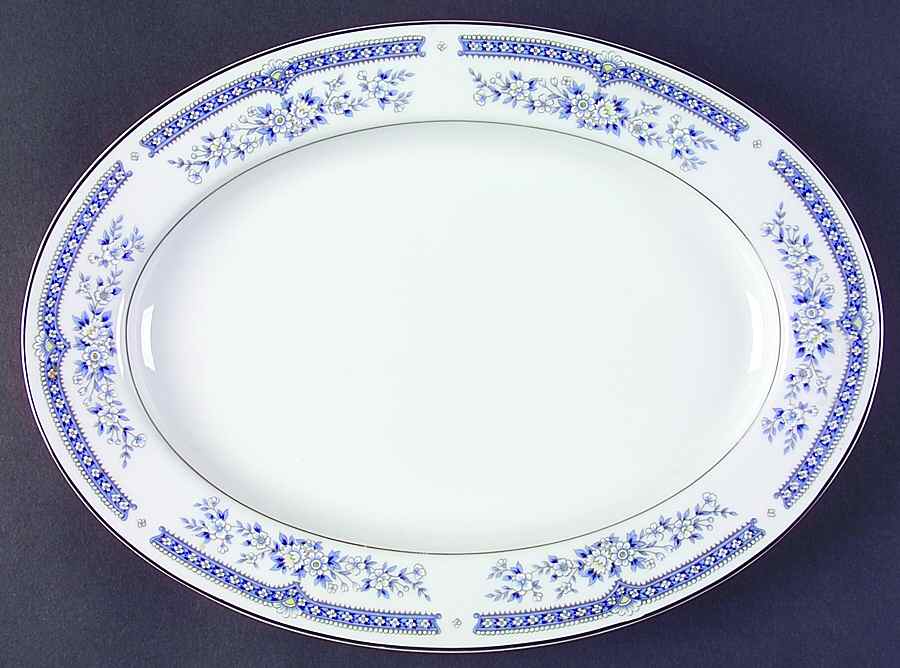 Le Marquis 12" Oval Serving Platter by Fine China of Japan-1