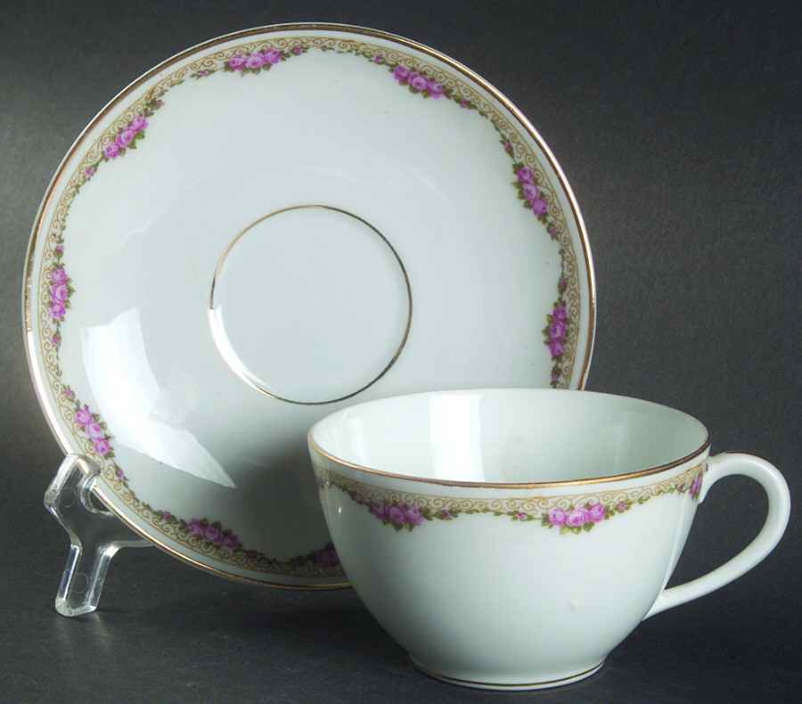 15413 Flat Cup & Saucer Set by Fraureuth-1