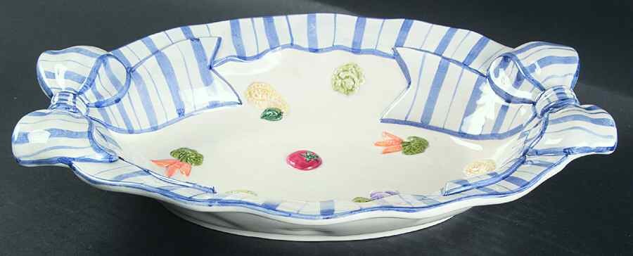 Petits Vegs 11" Oval Vegetable Bowl by Fitz & Floyd-1