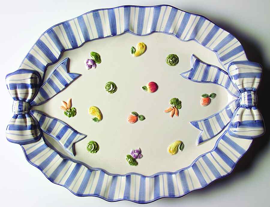 Petits Vegs 15" Oval Serving Platter by Fitz & Floyd-1