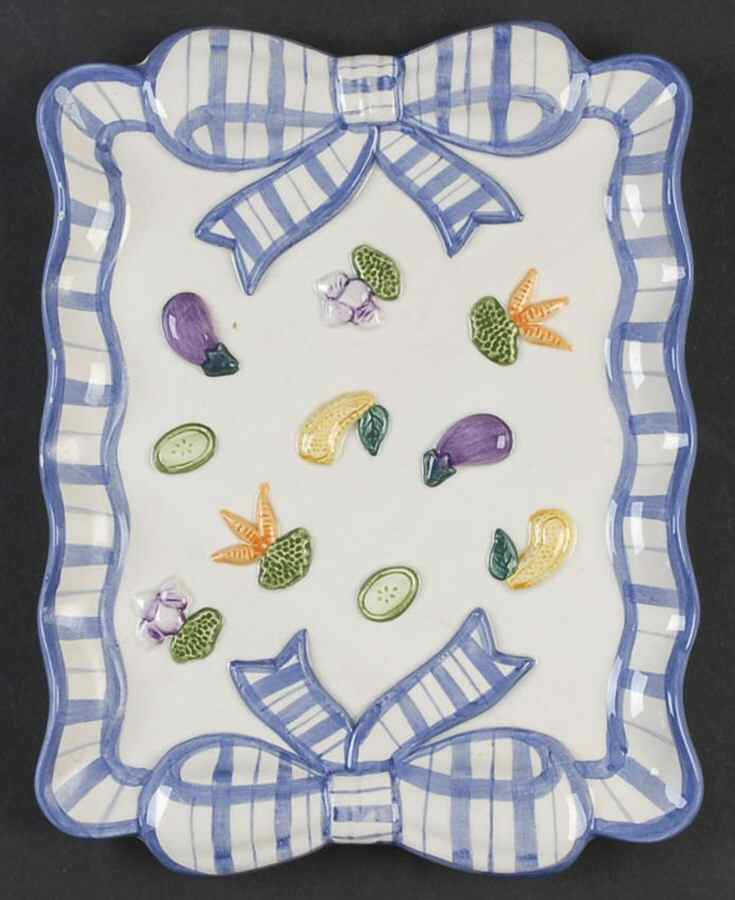 Petits Vegs 9" Rectangular Tray by Fitz & Floyd-1