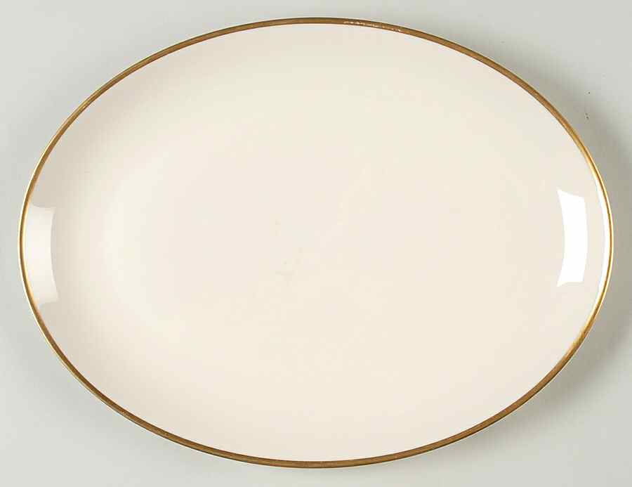 Gold Band (101 Encanto Coupe) 12" Oval Serving Platter by Franciscan-1
