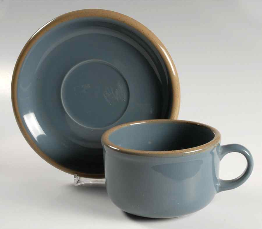 Ventura Blue Jumbo Cup & Saucer Set by Franciscan-1