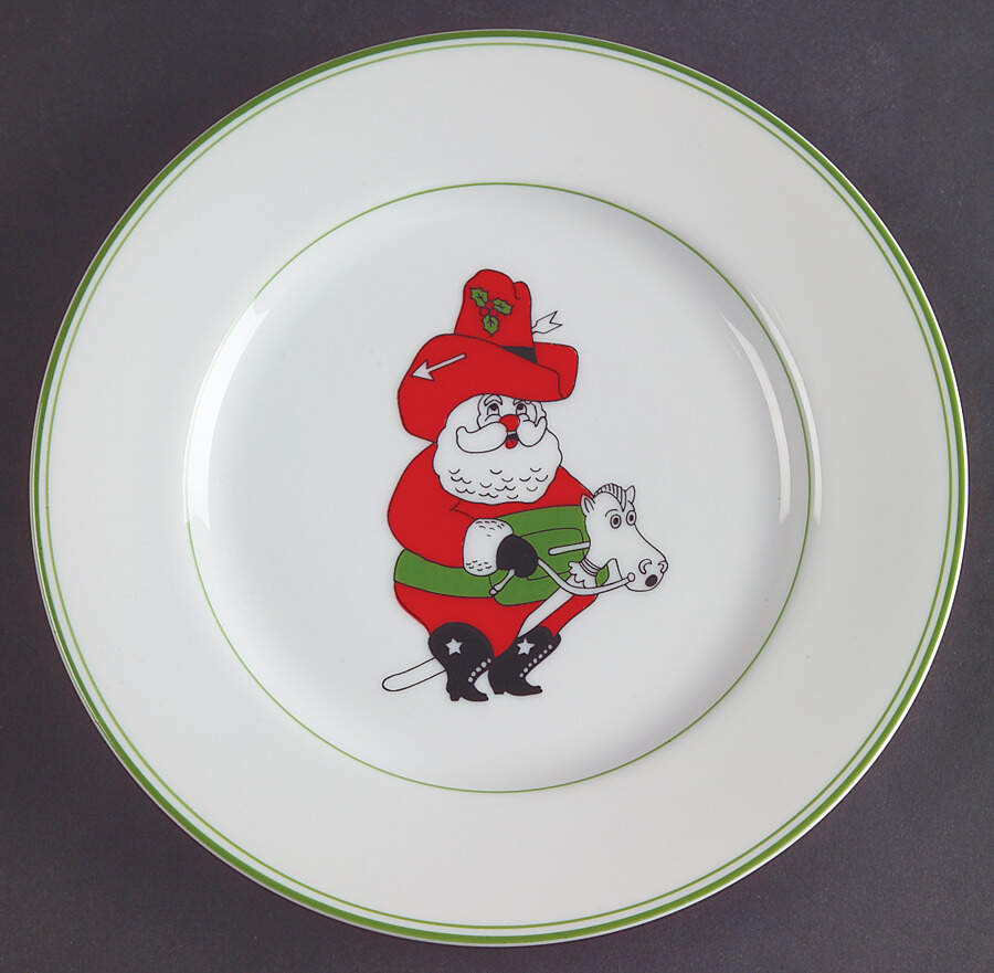 Wild West Santa Salad Plate by Fitz & Floyd-1