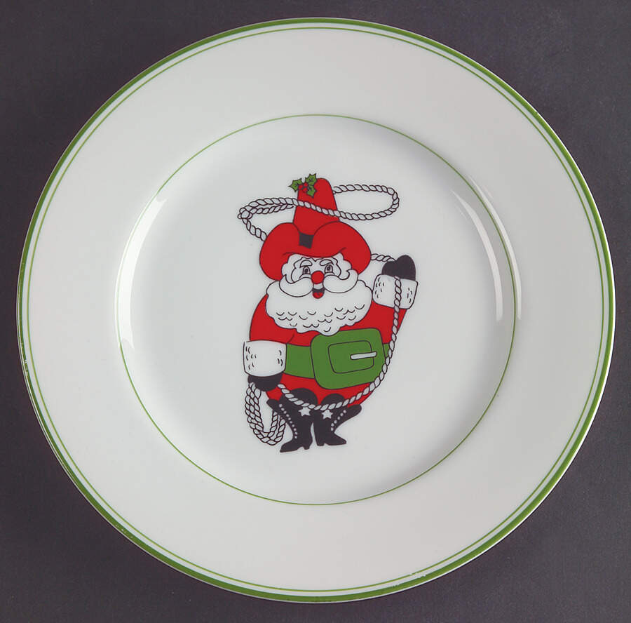 Wild West Santa Salad Plate by Fitz & Floyd-1