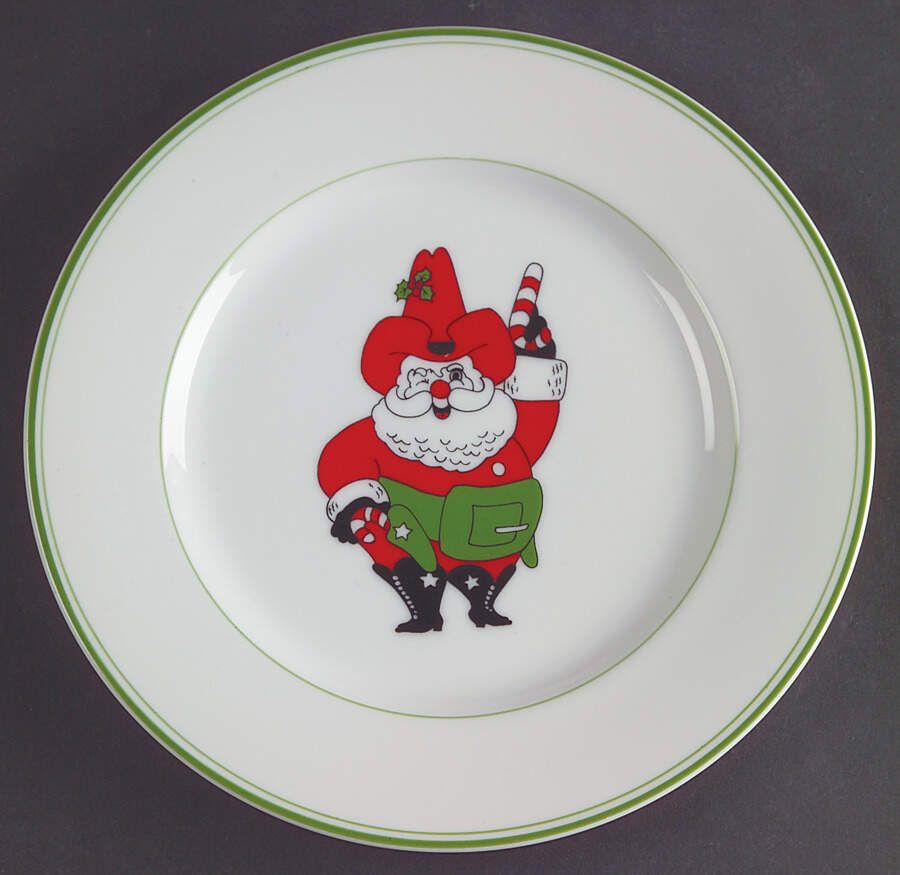 Wild West Santa Salad Plate by Fitz & Floyd-1
