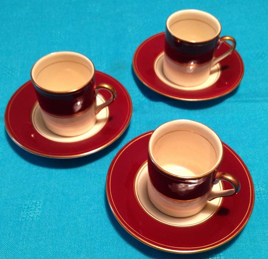 5942 Flat Demitasse Cup & Saucer Set by Fondeville-1