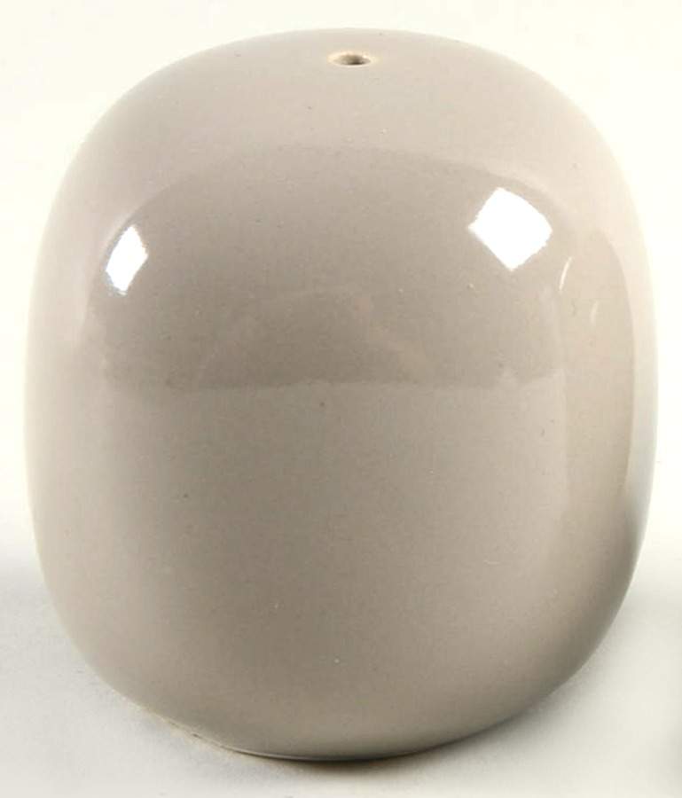 Total Color Spectrum Greige-Beige (Gray, Round) Salt Shaker by Fitz & Floyd-1