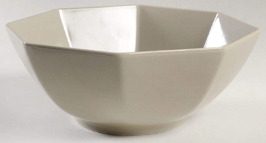 Total Color Spectrum Greige-Beige (Gray, Round) 8" Octagonal Vegetable Bowl by Fitz & Floyd-1