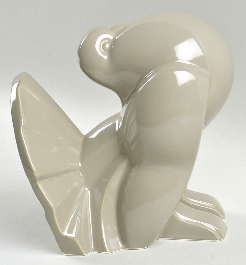 Total Color Spectrum Greige-Beige (Gray, Round) Figural China Bookend by Fitz & Floyd-1