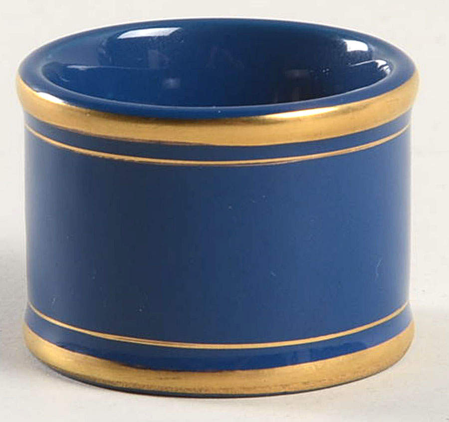 Pavillon Lapis Blue Napkin Ring by Fitz & Floyd-1