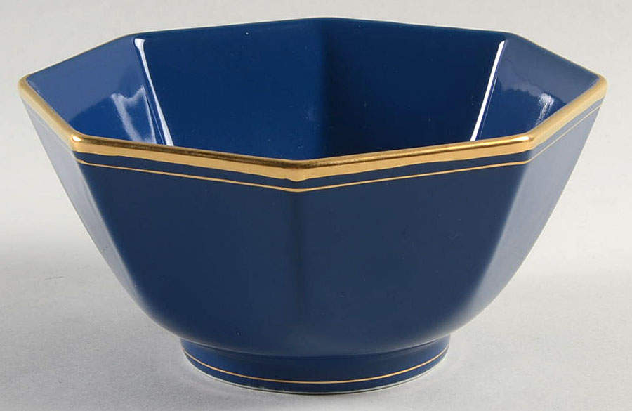 Pavillon Lapis Blue 5" Octagonal Vegetable Bowl by Fitz & Floyd-1