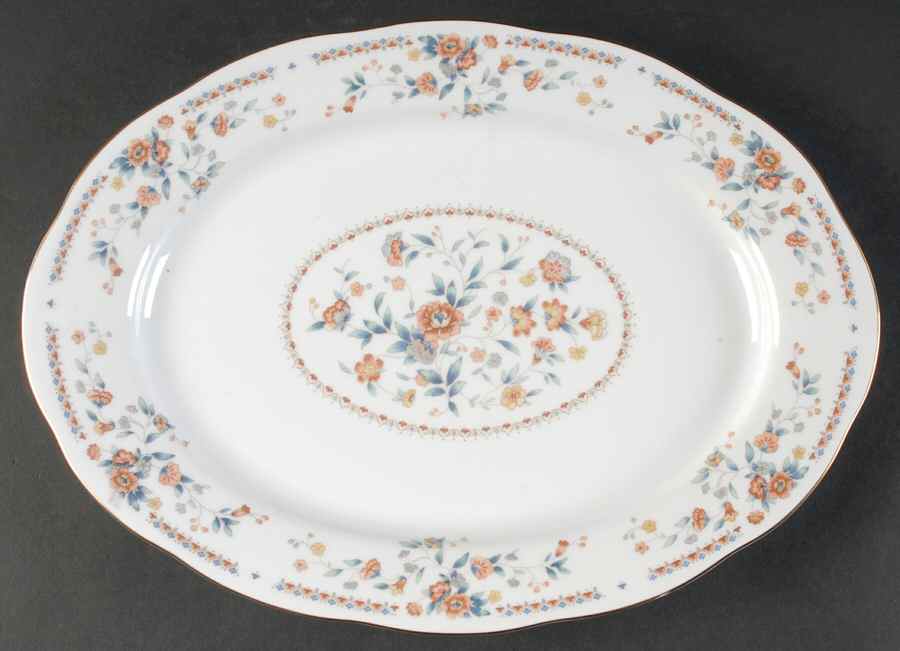 YSH31 14" Oval Serving Platter by Yong Sheng Porcelain-1