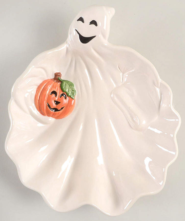 Pumpkin Ghosts Tidbit by Fitz & Floyd-1