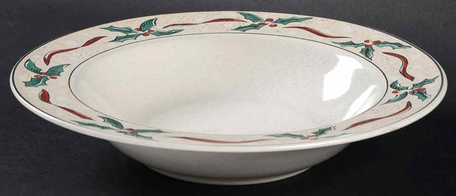 Holly Berry Rim Soup Bowl by Farberware-1
