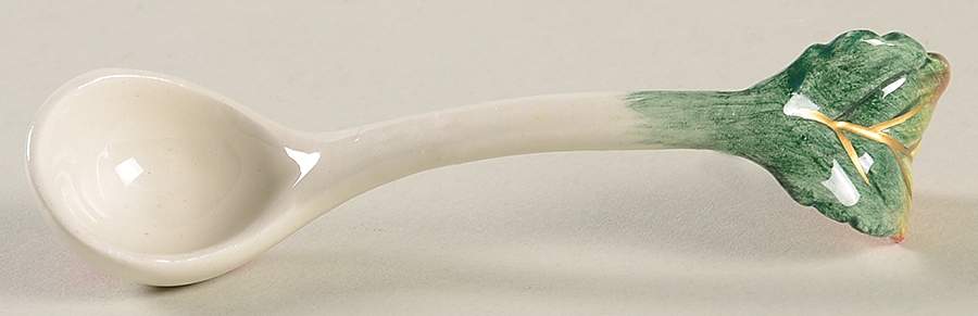Florentine Fruit Blue All Ceramic Sugar Spoon by Fitz and Floyd-1