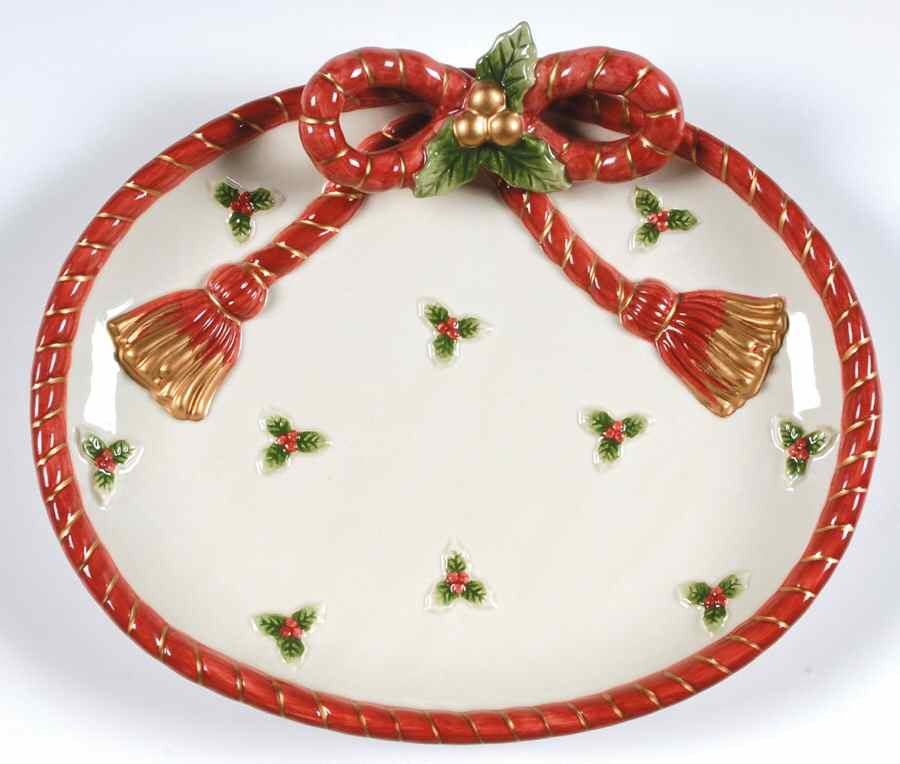 Old World Santa Canape Plate by Fitz & Floyd-1
