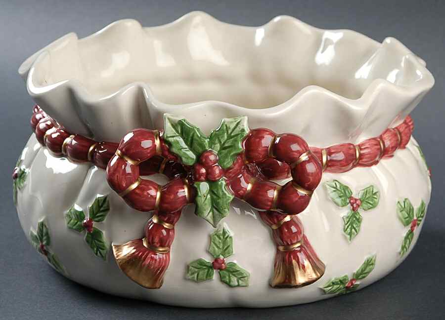 Old World Santa Small Cachepot by Fitz & Floyd-1