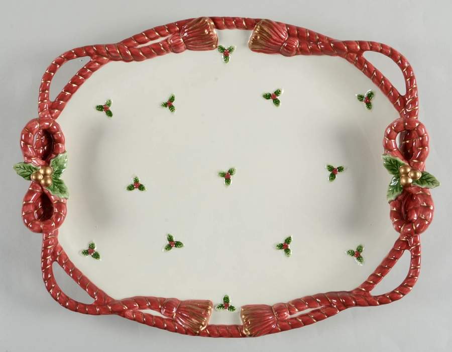 Old World Santa 14" Oval Serving Platter by Fitz & Floyd-1