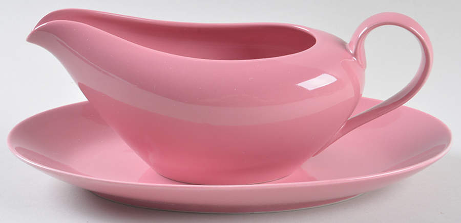 Total Color Spectrum Raspberry (Round) Gravy Boat & Underplate/Relish by Fitz & Floyd-1